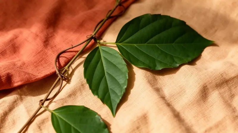 Ayahuasca vine and chacruna leaves